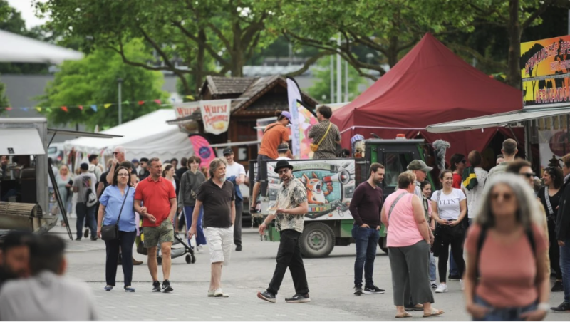 Das Moers Festival für Jazz und improvisierte Musik läuft noch bis Montag, 20. Mai. Wie bewerten Festival-Gängerinnen und -Gänger die Atmosphäre? © FUNKE Foto Services | Oleksandr Voskresensk