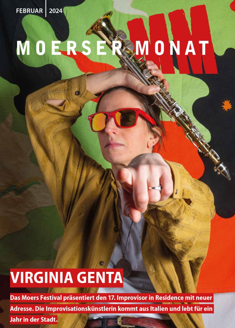 Titelseite des Moerser Monats mit Virginia Genta