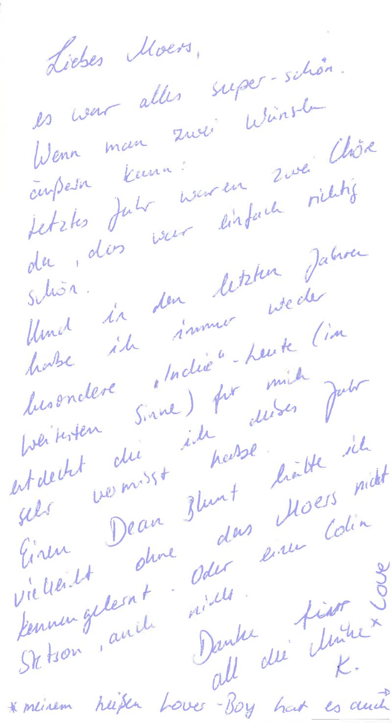 Brief aus dem Festival-Briefkasten